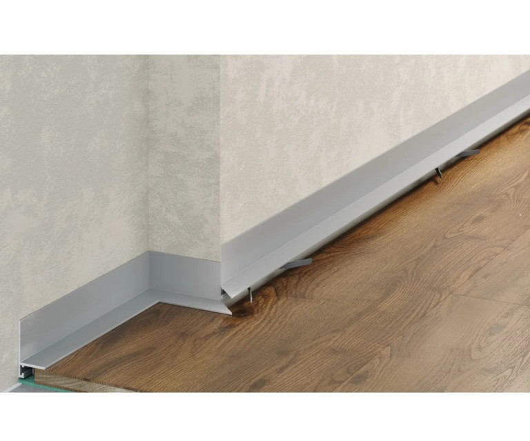 Микроплинтус L mini серебро