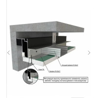 Парящий профиль БП 80 Черный муар